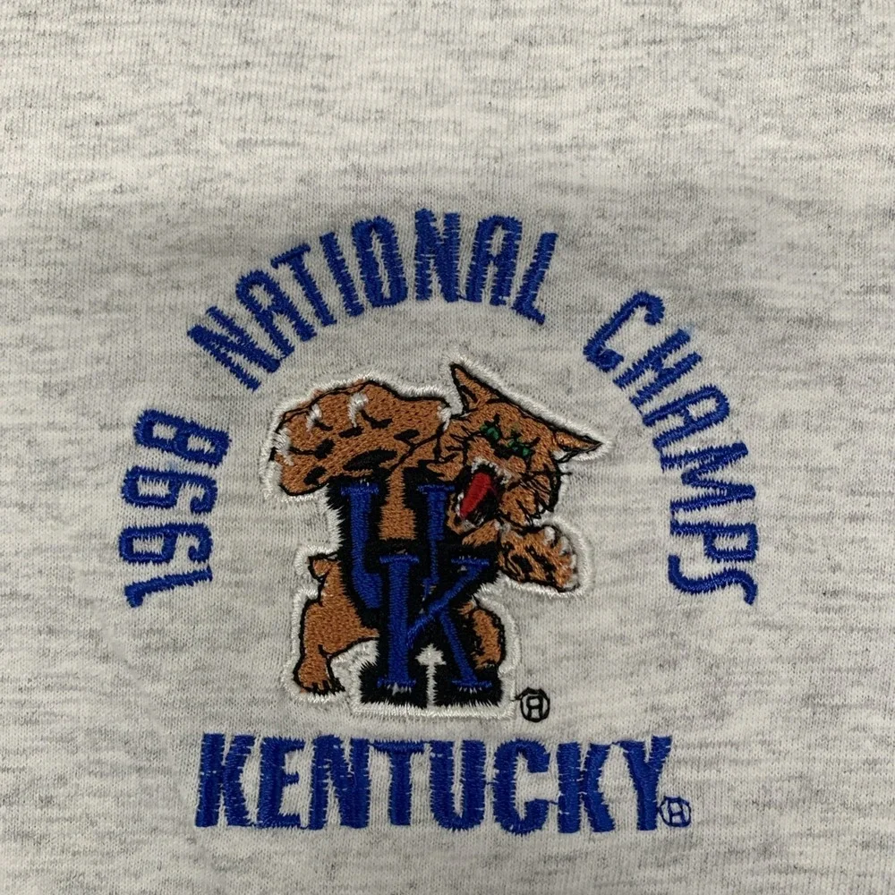 VINTAGE 90s Kentucky Wildcats 1998 National Champions T Shirt Crable Mens XL